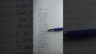 Bella ciao lyrics in english [upl. by Herrle]