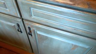 Cabinets chalk paint distressed [upl. by Aloise]