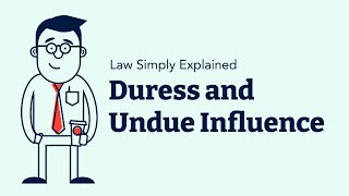 Duress and Undue Influence  Contracts  Defenses and Excuses [upl. by Sturrock]