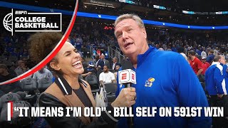 IT MEANS IM OLD  Bill Self on becoming Kansas win leader 🏆👴  ESPN College Basketball [upl. by Haelat]