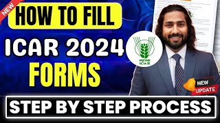 ICAR 2024 Form Filling Process  How to Fill ICAR 2024 Application Form  ICAR Application Form 2024 [upl. by Robb]