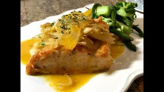 SALMON A LA NARANJA con verduras salteadas [upl. by Nywrad]