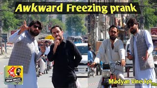 freezing while talking Prank  Madyan Vines kpk [upl. by Noyrb236]