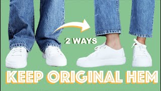 How to Hem Jeans with the Original Hem  Euro Hem Tutorial  LYDIA NAOMI [upl. by Truda]