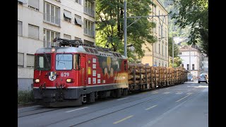 Rhätische Bahn  die ChurArosa Bahn  Personen und Güterverkehr im Juli 2022 [upl. by Laurentia169]