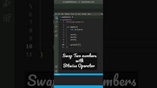 Swap two numbers with Bitwise Operator C language Code Staps of Coding [upl. by Inoy]