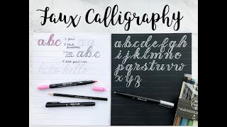 HOW TO Faux Calligraphy Alphabet a  z [upl. by Troth821]