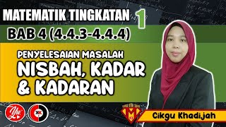 443  444 PENYELESAIAN MASALAH MELIBATKAN NISBAH KADAR DAN KADARAN [upl. by Bar]