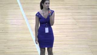 Victoria Zarlengas National Anthem UF Gator Basketball [upl. by Kessiah]