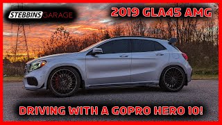 Driving a Mercedes GLA45 AMG with Exhaust Mods [upl. by Ainoval526]