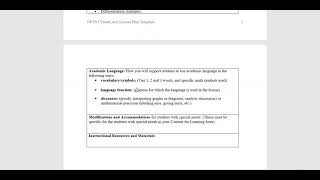 edTPA Lesson Plan Video [upl. by Naig]