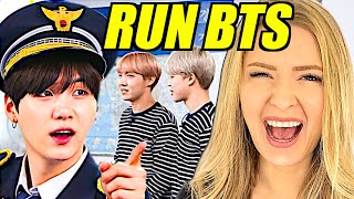 Americans React To BTS COPS SKIT Run BTS Episode 12 [upl. by Rosenblum]