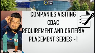 Companies visiting CDAC  Placement Series 1 [upl. by Rhee]