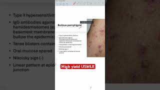 Bullous pemphigoid usmle usmlepreparation usmlestep1videos [upl. by Ziom]