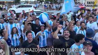 BANDERAZO ARGENTINO EN MIAMI FIIIIIIESTA [upl. by Toulon]