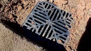 Yard Drain  French Drain  Fixing Extreme Negative Grade [upl. by Leohcin856]