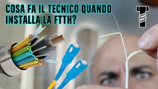 Cosa fa il tecnico quando installa la fibra FTTH a casa [upl. by Alfi]