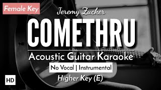 Comethru Karaoke Acoustic  Jeremy Zucker Female Key  HQ Audio [upl. by Emlyn]