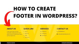 How to create footer in wordpress  Elementor page builder  Header and footer Plugin 🔥🔥🔥 [upl. by Coffey]