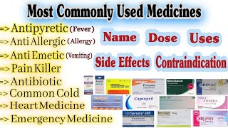 Common Medicines For General Medical Practice  Medicine Name amp Uses [upl. by Annaigroeg884]