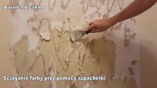 Usuwanie farby ze ściany przy pomocy środka Durostrip Masonry [upl. by Nnailuj]