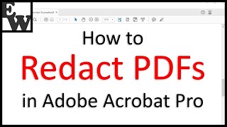 How to Redact PDFs in Adobe Acrobat Pro [upl. by Alice380]