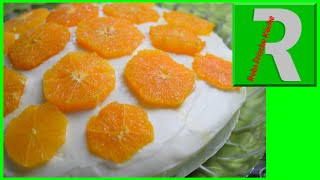 Orangenkuchen  Rührteig Rezept mit Sommerlich frischem Topping [upl. by Nylave]