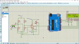 Simulación de Termopar tipo K con Arduino y LCD en Proteus [upl. by Aneekal]