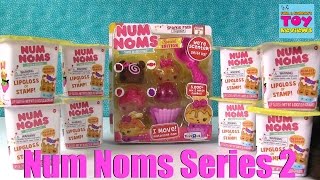 Num Noms Series 2 Sparkle Pack amp Blind Bag Stamp Lipgloss Cups Opening  PSToyReviews [upl. by Ginni216]