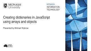 Creating dictionaries in JavaScript using arrays and objects [upl. by Dercy]
