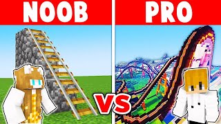 Minecraft NOOB vs PRO GIANT ROLLER COASTER BUILD CHALLENGE  Tagalog [upl. by Flem862]