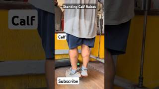 How to do standing calf raises calf workout how to do calf shorts calf stretching short gym [upl. by Anikal]