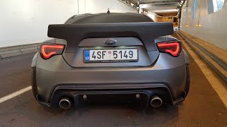 580HP Subaru BRZ 62l V8 LS3 Rocket Bunny  Start Revs POP amp BANGS [upl. by Ainirtak]