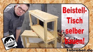 Beistelltisch für 20 Euro bauen⎮Tisch selber bauen⎮DIY Tischplatte⎮Bauholzmöbel Palettentisch bauen [upl. by Eehtomit]