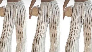 Calça de crochê com modelagem perfeita pra vestir bem crochet [upl. by Ziegler]