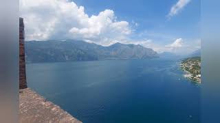 Lake Garda views from Malcesine castle [upl. by Ahsuatan]