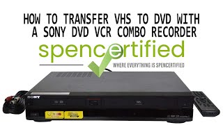 HOW TO RECORD VHS TO DVD WITH A SONY DVD VCR COMBO RECORDER WITH HDMI OUTPUT RDRVX525 [upl. by Kceb]