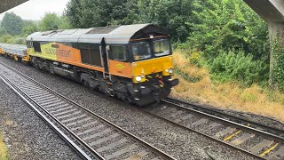 Class 66  66850 ‘David Maidment OBE’  Colas Rail Freight [upl. by Adelheid]