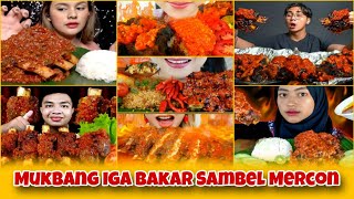 DABEST NIHH‼️MUKBANG IGA BAKAR SAMBEL MERCON Kompilasi Mukbang ASMR [upl. by Haywood]