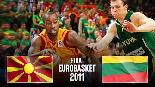 North Macedonia 🇲🇰 v Lithuania 🇱🇹  QuarterFinal  FIBA EuroBasket 2011 [upl. by Anahoj]