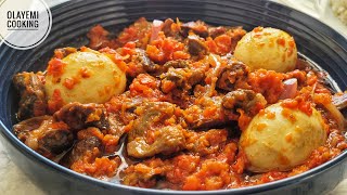 HOW TO MAKE GIZZARD STEW SIMPLE CHICKEN GIZZARD STEW [upl. by Melvin201]