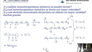 Foro QuímicaOrgánicaorg Halogenación Pentano [upl. by Nickolai]