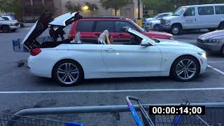 BMW 430D Convertible Roof Open Test [upl. by Ahsitil]