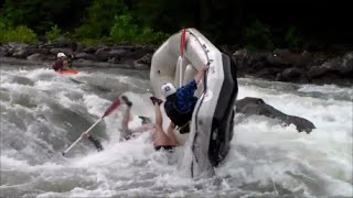 Whitewater Rafting Carnage on Ocoee River w Class IV Recirculating Swims [upl. by Enahpad]