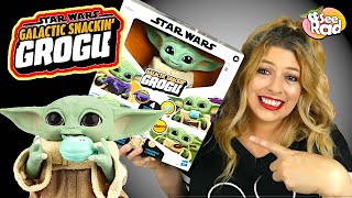 Star Wars GALACTIC SNACKIN GROGU Full Review  Animatronic Baby Yoda HASBRO [upl. by Reinaldo]