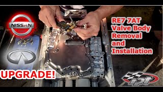 RE7 7AT Valve Body Removal and Installation G37 370Z Q50 Q60 JR710 JR711 [upl. by Neened103]