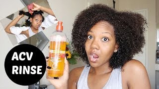 ACV Rinse on Natural Hair ft Creme of Nature [upl. by Bentley]