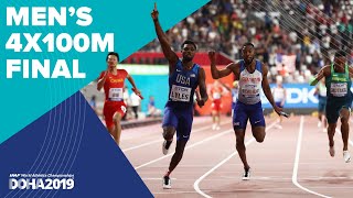 Mens 4x100m Relay Final  World Athletics Championships Doha 2019 [upl. by Aitenev]