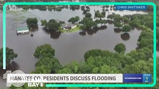 Manatee County neighbors hold meeting over flooding from Hurricane Debby [upl. by Kcirtapnaes]