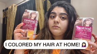 RUINED MY HAIR COLOR AT HOME  Hair Colour at home  Loreal  Muskan Zahra Vlogs [upl. by Eisse833]